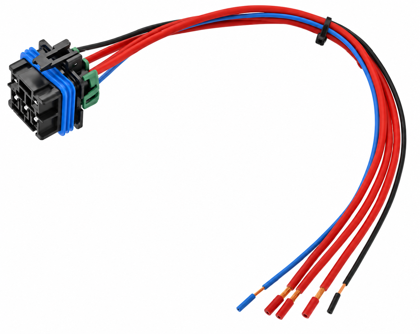 ST-14042     5P Waterproof connector W/Wire  12AWG*3、18AWG*2