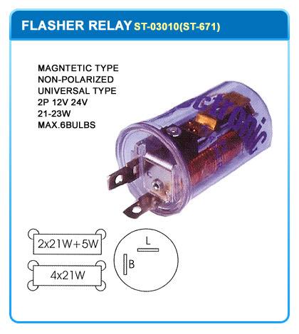 MAGNETIC TYPE  NON-POLARIZED  UNIVERSAL TYPE  2P 12V 24V  21-23W MAX 6 BULBS