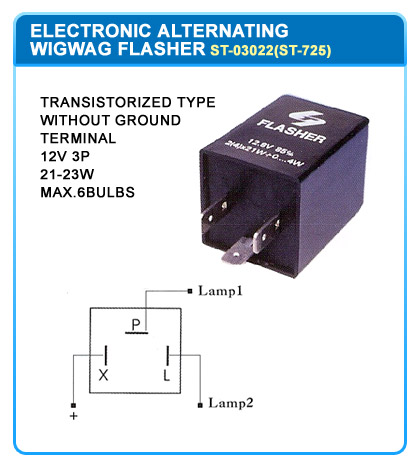 TRANSISTORIZED TYPE  WITHOUT GROUND  TERMINAL  MAX 6 BULBS