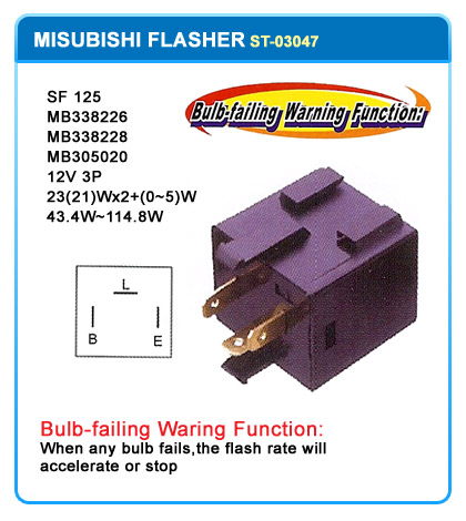 SF 125  MB338226 MB338228 MB627891  MB305020 CW737075  12V 3P  23(21)WX2+(0~5)W 43.4W~114.8W  MB338225  466051-000  4660