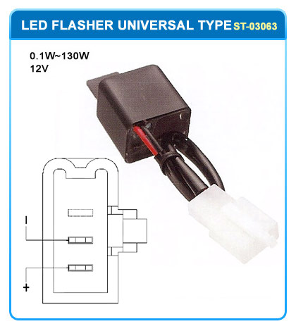 12V  LED Flasher  Universal Type  0.1W~200W