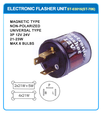 MAGNETIC TYPE  NON-POLARIZED  UNIVERSAL TYPE  3P 12V 24V  21-23W MAX 6 BULBS
