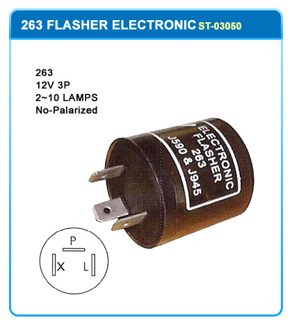 263  12V 3P  2-10 Lamps  No-Palarized